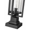 Z-Lite Aura 1 Light Outdoor Pier Mounted Fixture, 6in. W x 27in. H, Black 5013PHBS-SQPM-BK - alternate 3